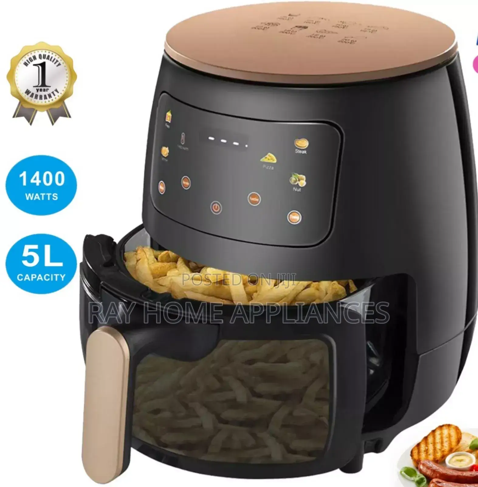 New Model 5 Litres Nunix Airfryer 1400w