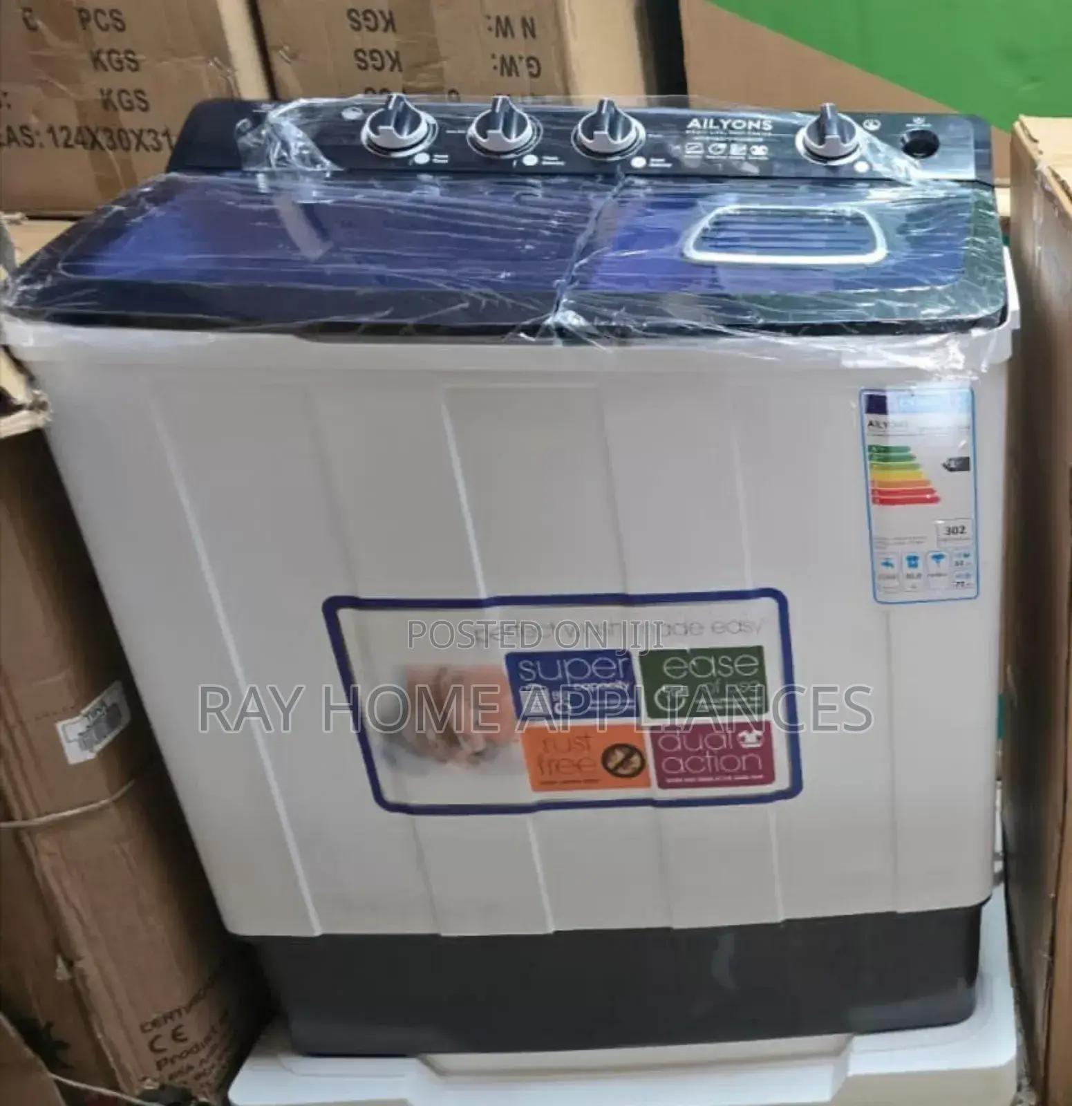 10kgs Ailyons Washing Machine Twin Tub Wash Spin