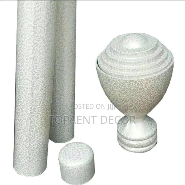 White Heavy Duty Curtain Rod With Accessories