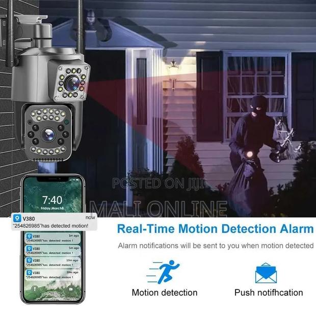 V380 Pro Dual Lens 4mp Wifi CCTV Camera Outdoor Ip66 Security Camera