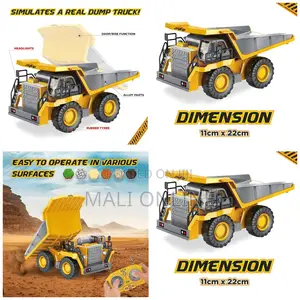 9 Channel Rc Dump Truck 2.4ghz Remote Control Construction Vehicle