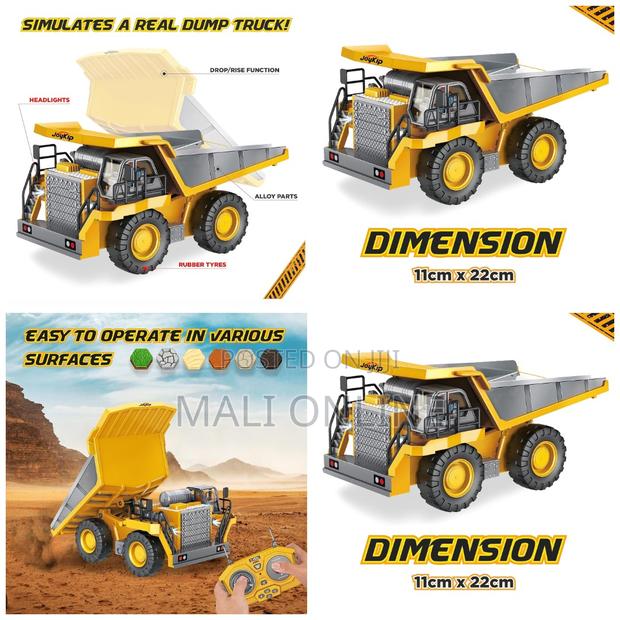 9 Channel Rc Dump Truck 2.4ghz Remote Control Construction Vehicle