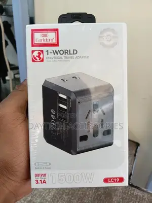 Earldom Es-Lc19 1-World Universal Travel Adapter - 1500w