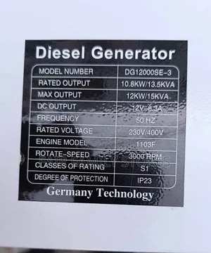 12 Kva Pulsar Diesel Silent Generator — Heavy Duty, Dual-phase (Ats).