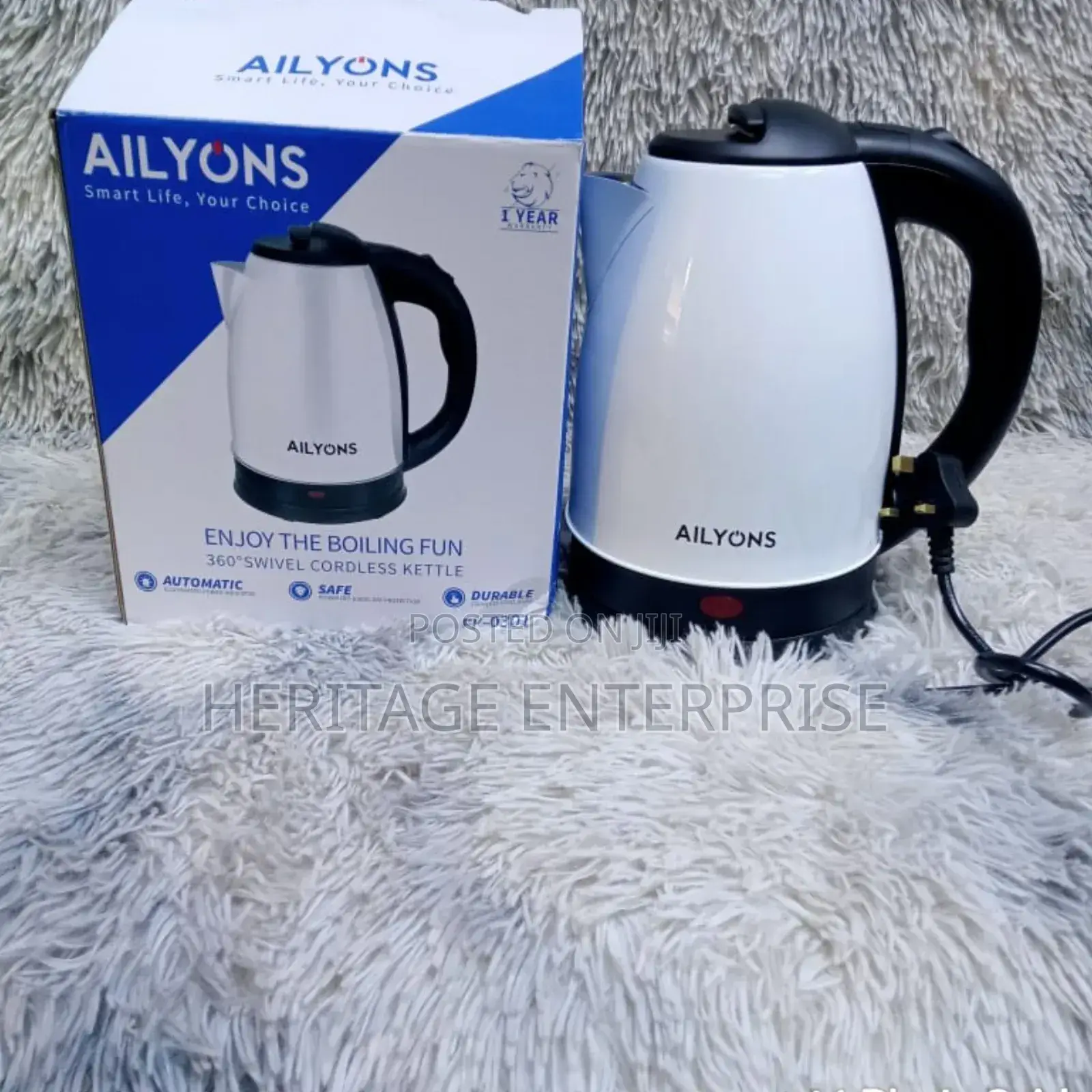 Electric Kettle 1.8ltr Electric White Kettle