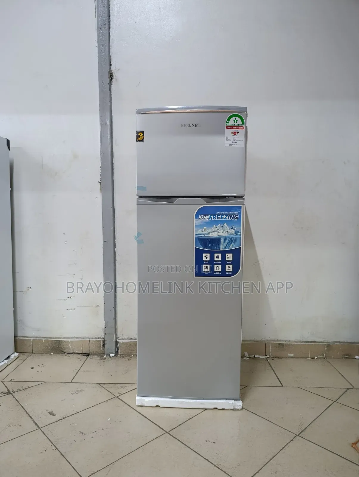 Rebune 275litres Double Door No Frost Refrigerator