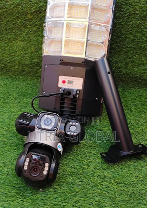 V380 Solar Cctv Triple Lens Wide Angle Security Camera - main view