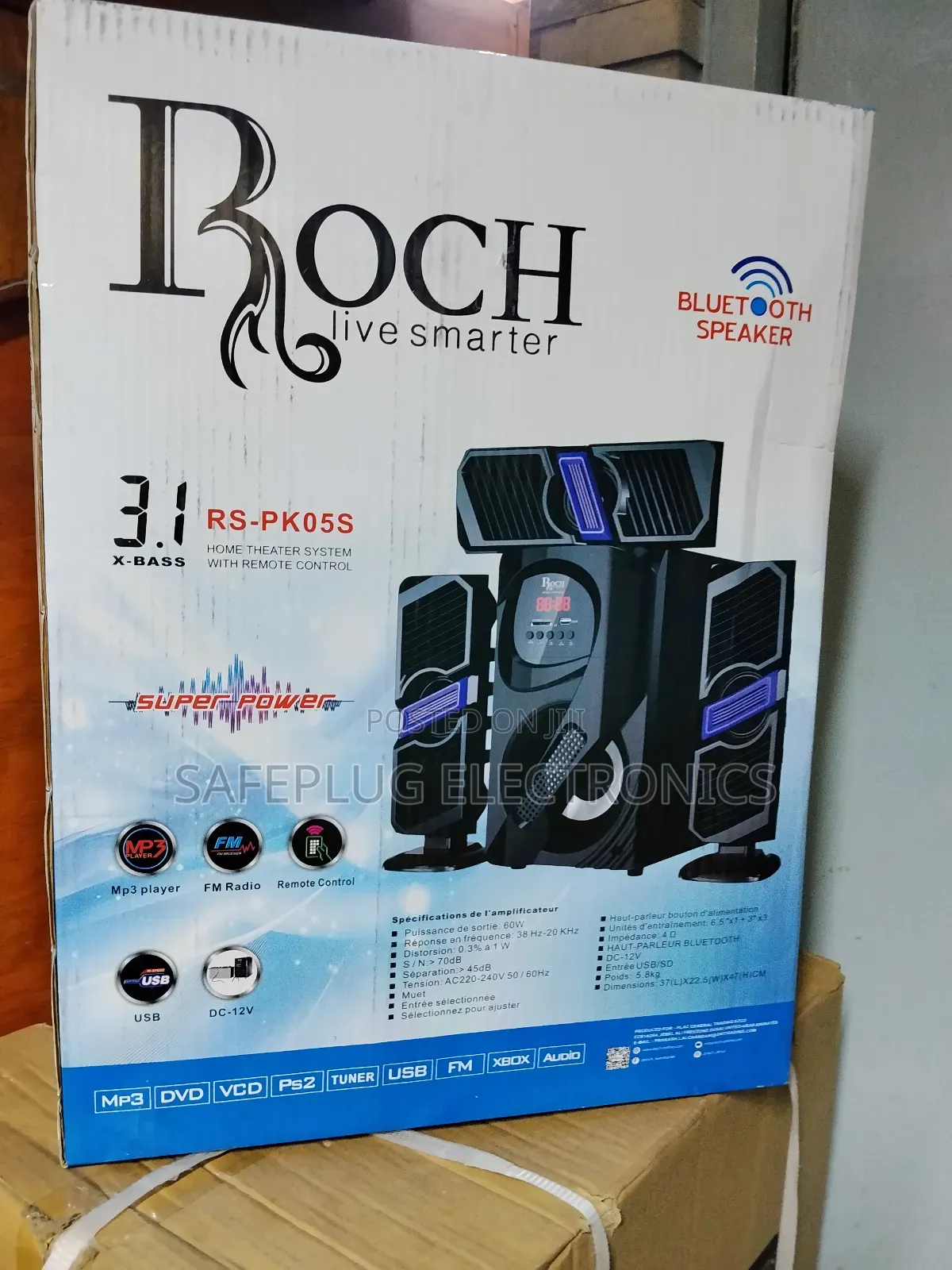 Roch 3.1ch Home Theatre System - Crisp Sound Deep Bass!