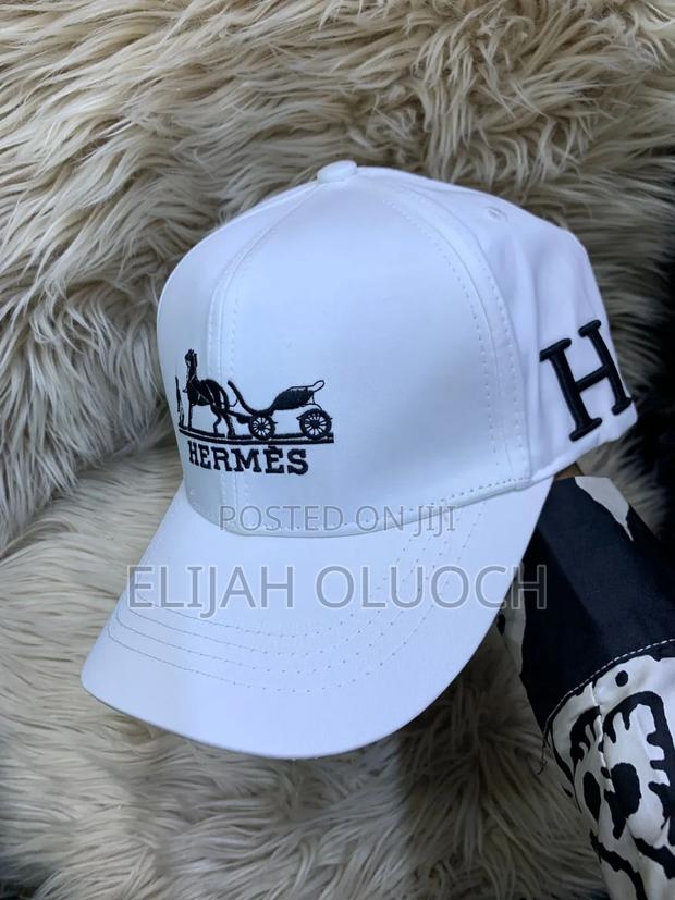 White Hermès Baseball Cap - main view
