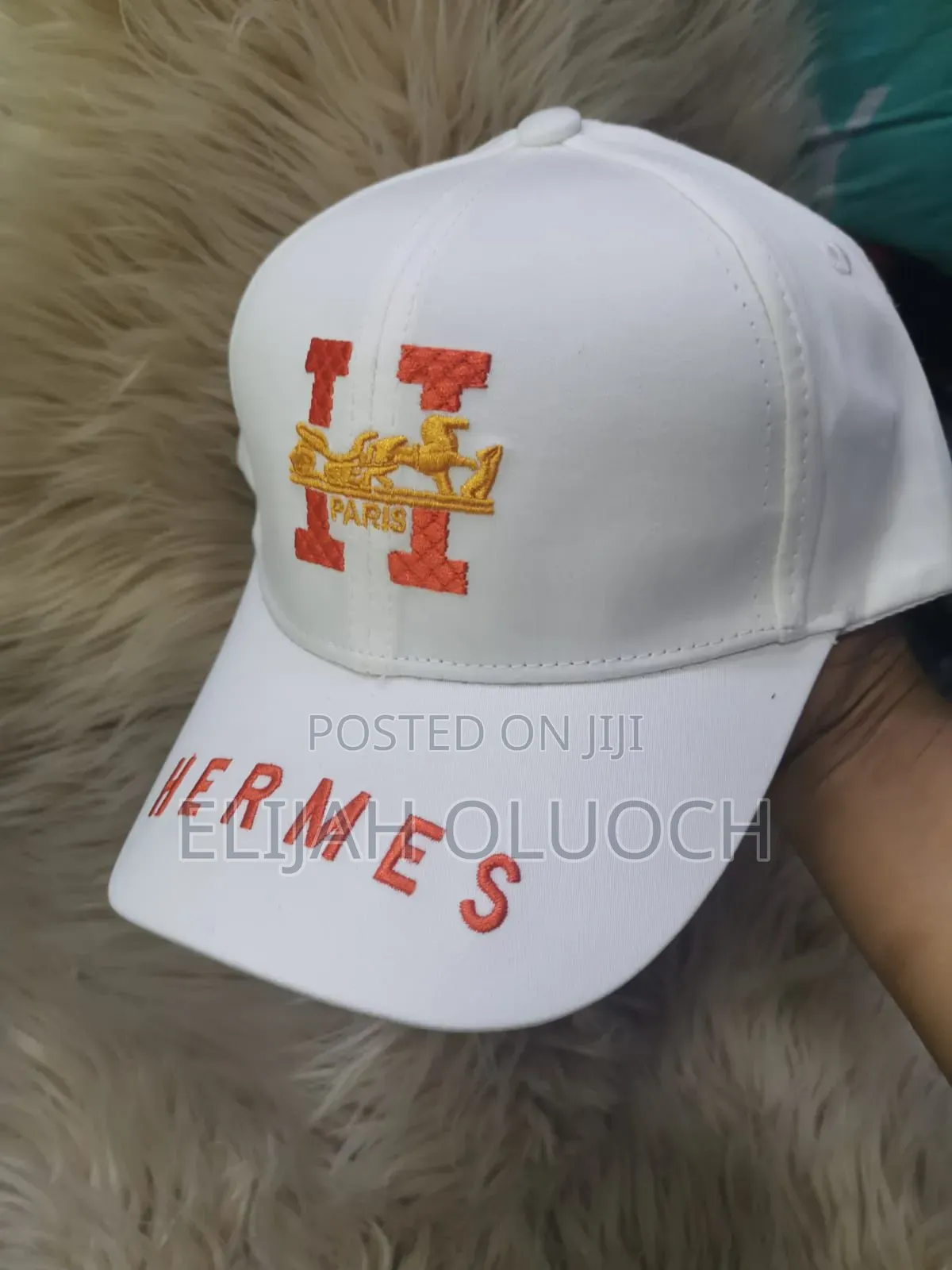 White Hermès Baseball Cap