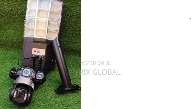 V380 Triple Lens 360 Solar Camera With Floodlights And Alarm