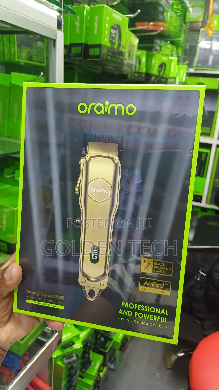 Oraimo Smart Clipper 2 Gold – Professional Cordless Hair Clipper