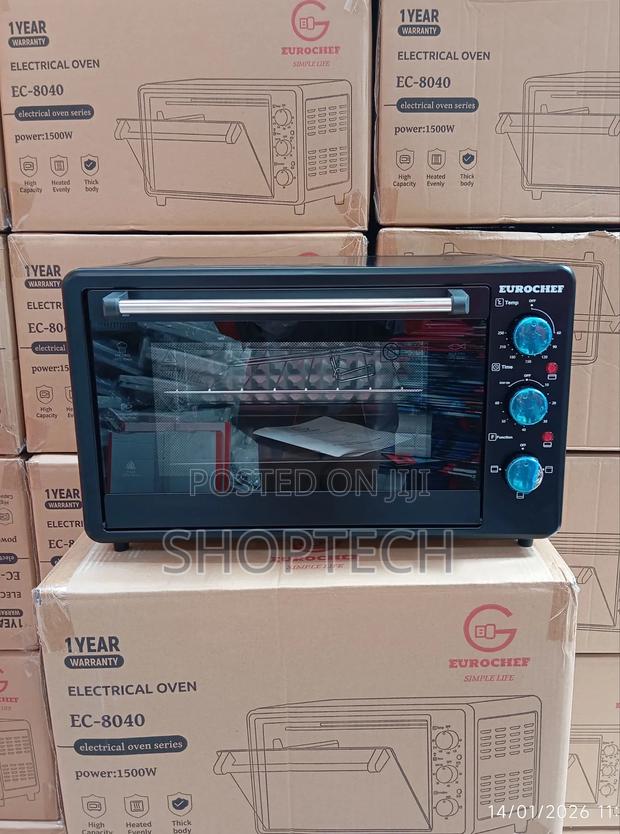 Eurochef 3 Knob Settings 40 Litres Electric Rotisserie Oven