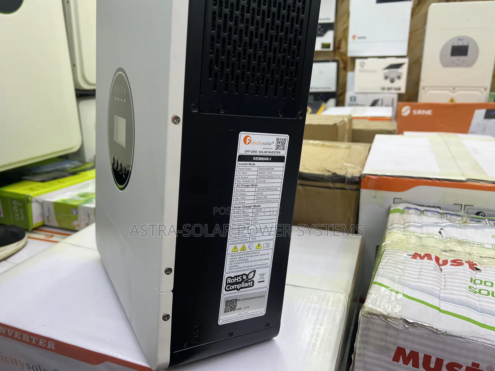 Felicity 6kva 48v Hybrid Inverter (With Inbuilt 120a Mppt)