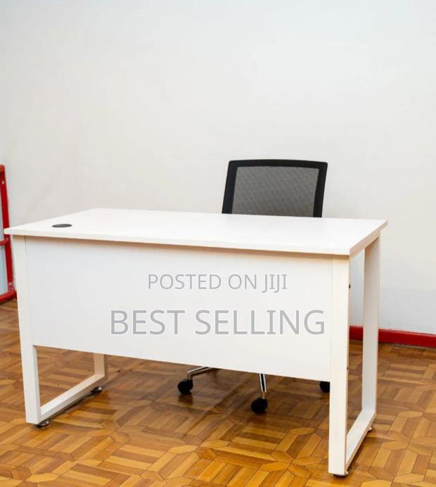 Classic White Office Desk - main view