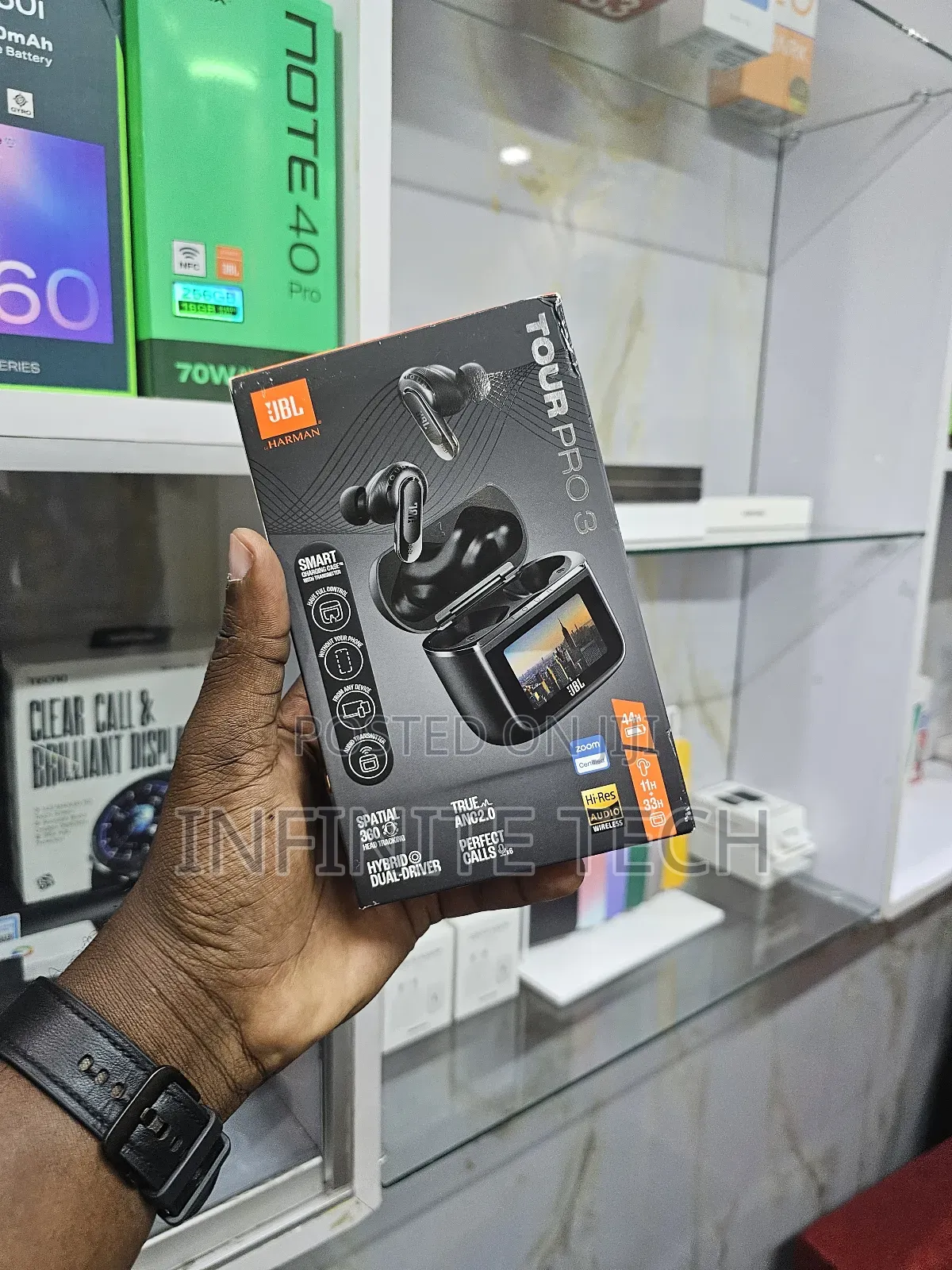 Jbl Tour Pro 3 Noise Cancelling True Wireless Earbuds With Smart Case