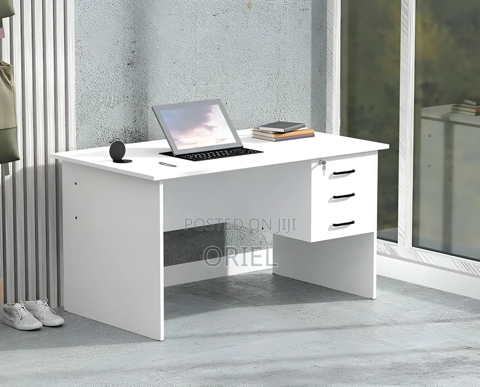 Modern Study Desk : 3-Drawer Home Office Study Desk