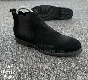 Quality Casual Leather Sued Men Rubber Sole Shoes