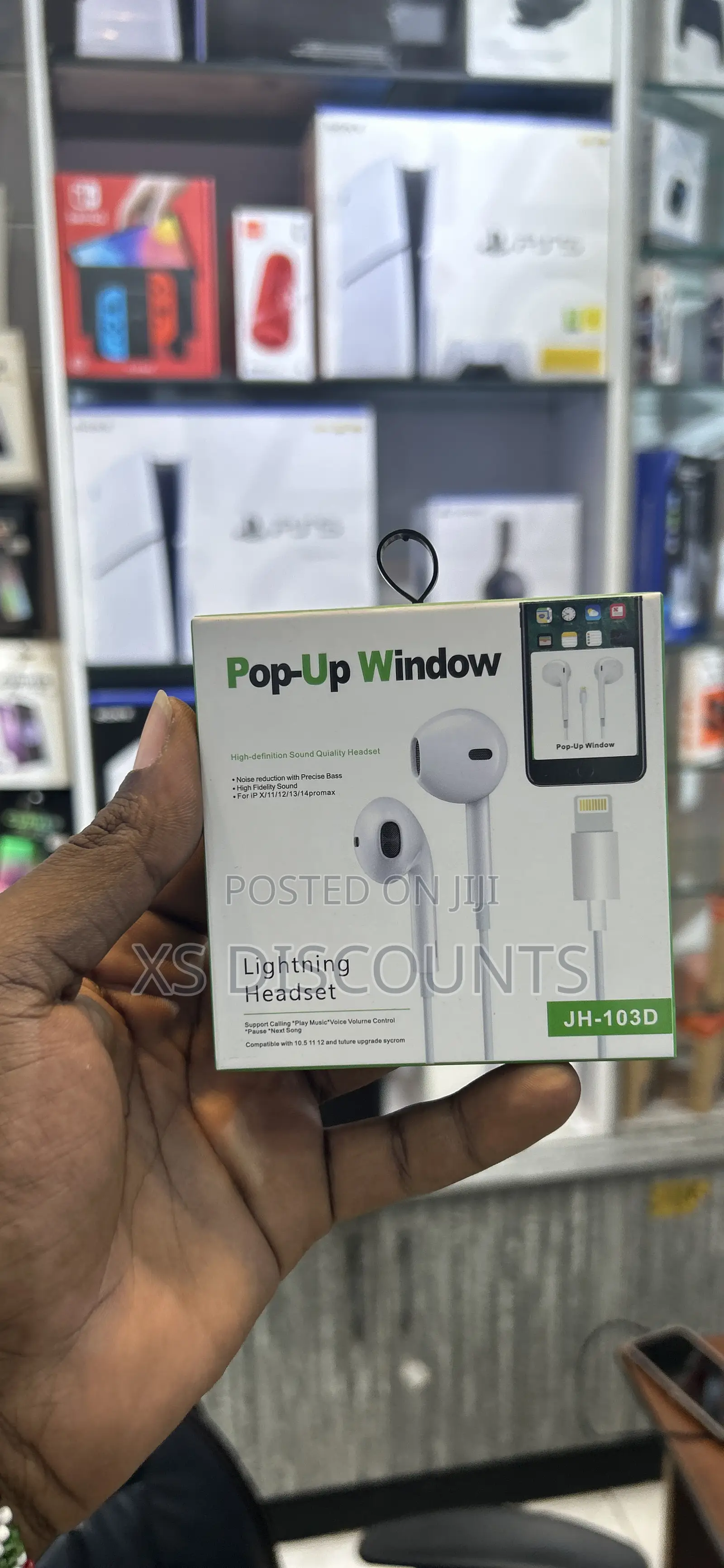 Lightning Pop Up Window Earphones