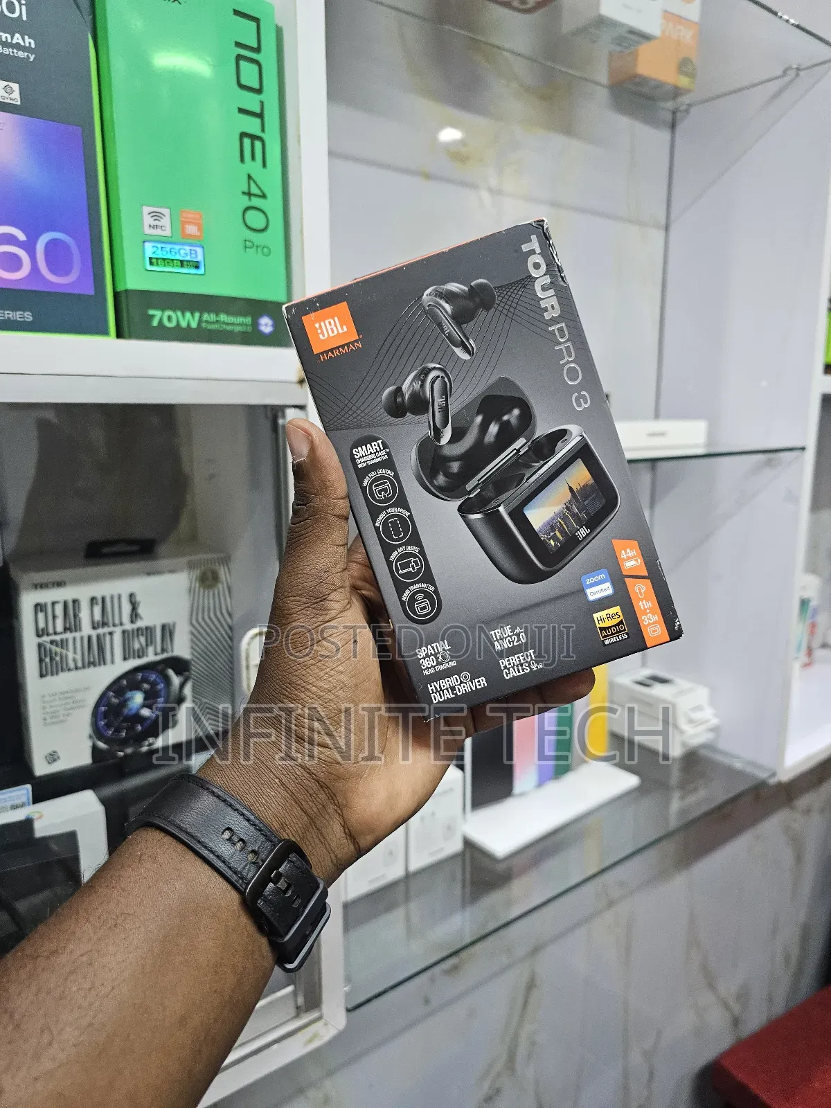Jbl Tour Pro 3 Noise Cancelling True Wireless Earbuds With Smart Case