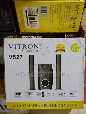 Vitron V527 2.1ch Multimedia Speaker System With Deep Bass – Black