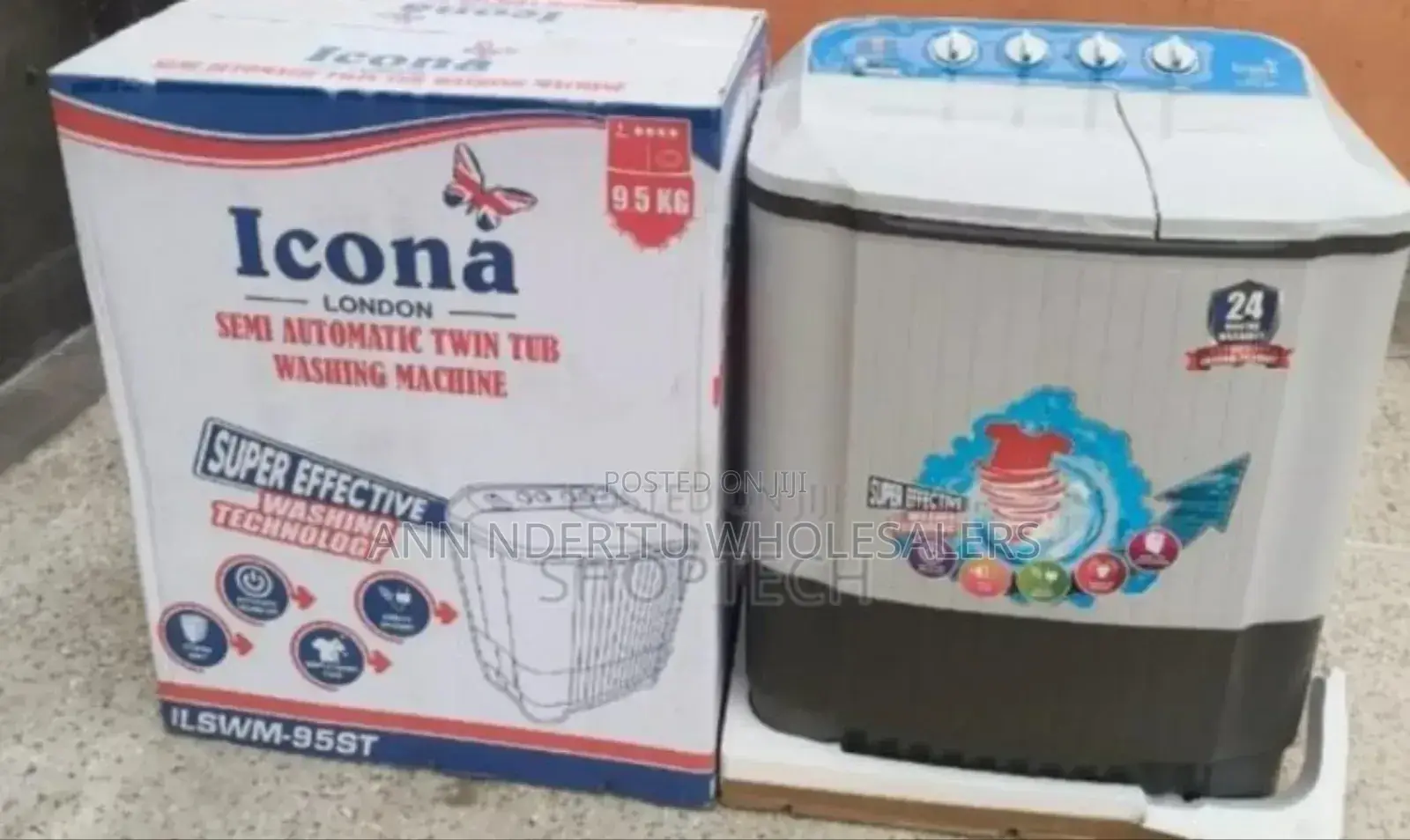 Double Tab. Brand New Icona 9kgs Washing Machine