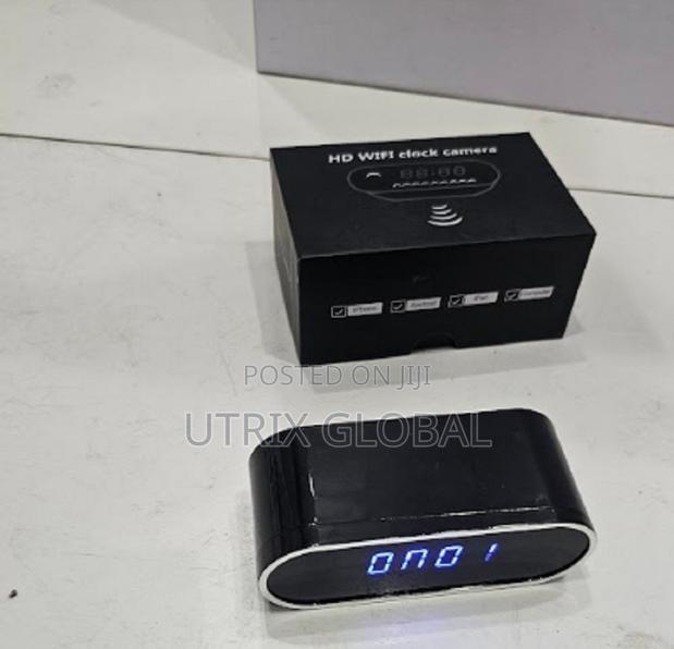 Smart Digital Clock Camera Surveillance With Remote App Viewing