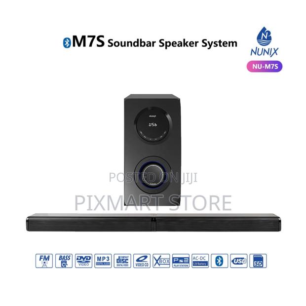 Nunix Nu-M7s High Bass Soundbar Speaker System With Bluetooth Usb