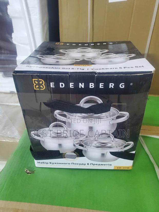 Edenberg 6pcs Stainless Steel Cookware Set - thumbnail 2