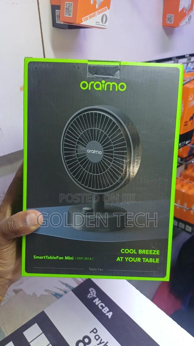 Oraimo Smarttablefan 5w Rechargeable Table Fan