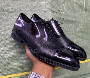 Quality Casual Leather Wetlook Men Laced Lowcut Official Shoes