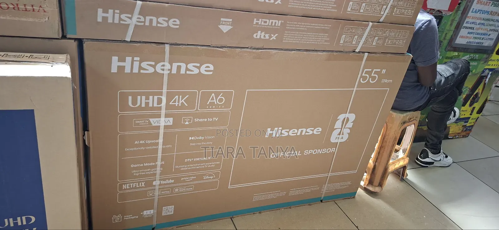 Hisense 55" A6 Smart Uhd Frameless Tv