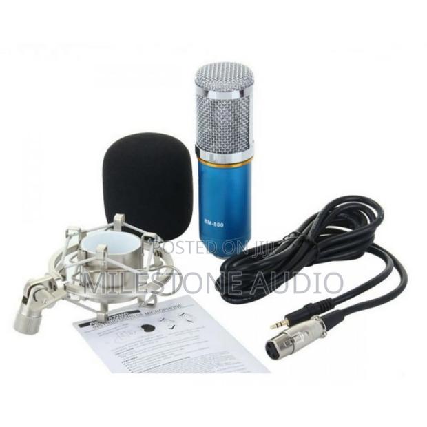 Bm-800 Condenser Recording Microphone With Shock Mount - Blue