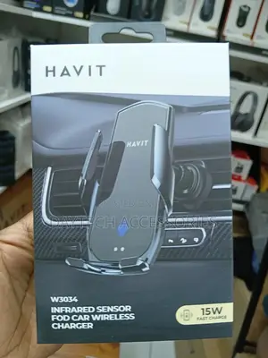 This Is a Havit W3034 15w Car Wireless Charger - Black