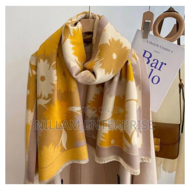 Luxury Floral Print Scarf - thumbnail 3