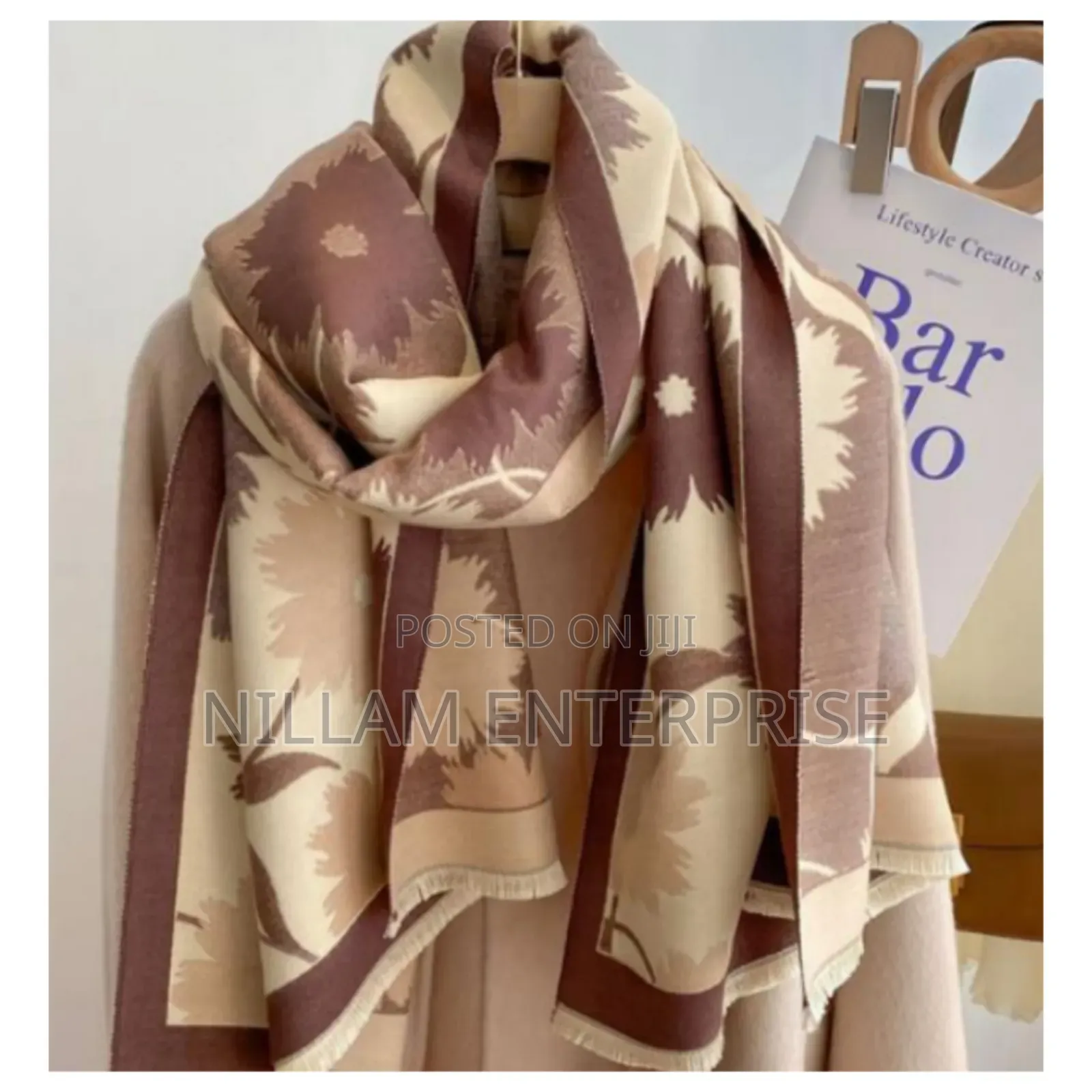 Luxury Floral Print Scarf