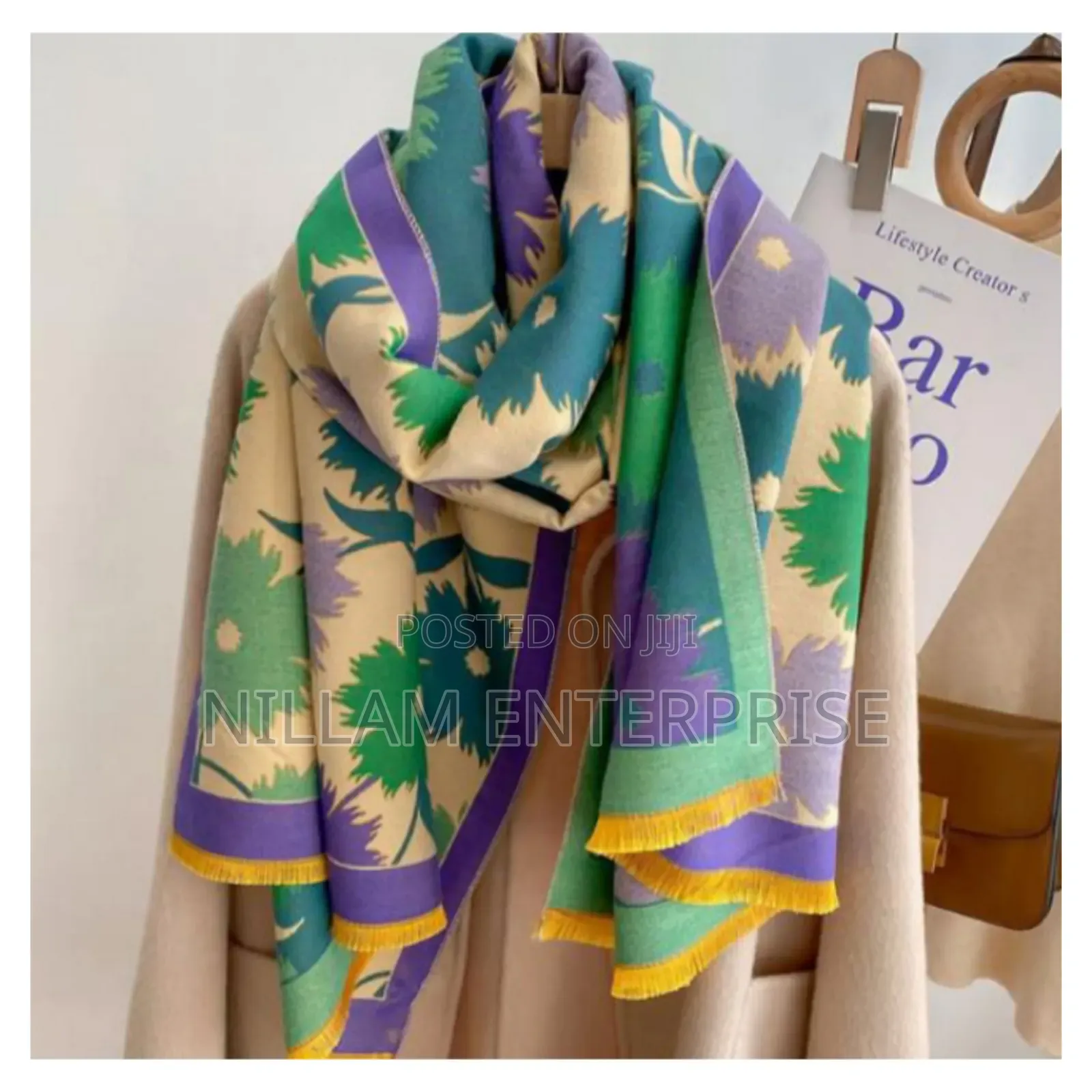 Luxury Floral Print Scarf