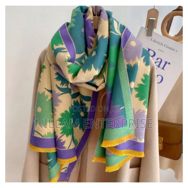 Luxury Floral Print Scarf - thumbnail 5