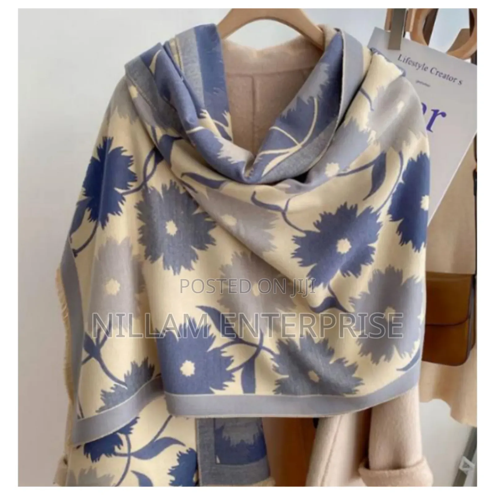 Luxury Floral Print Scarf