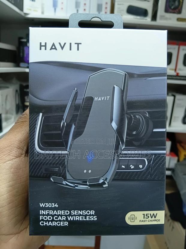 Havit 15w Car Holder With Wireless Charging - Automatic Clamping. - thumbnail 3