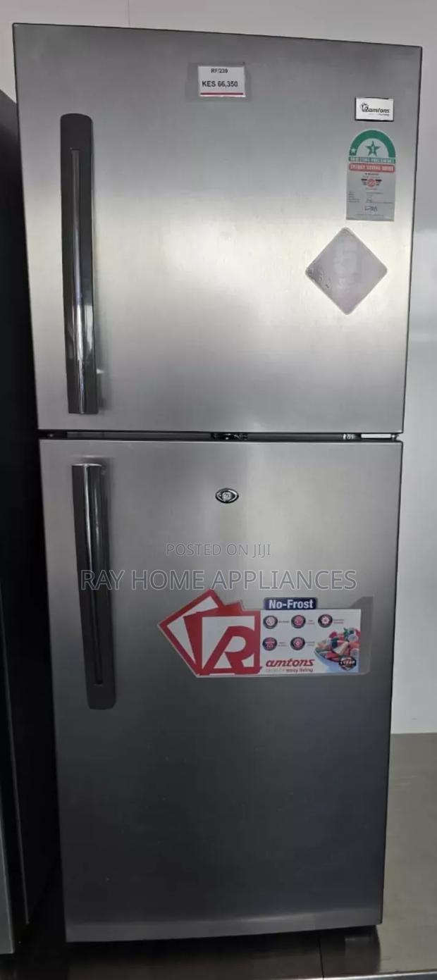 Ramtons Rf/239-196 Litres Double Door No Frost Fridge-Silver (1yr Wrty