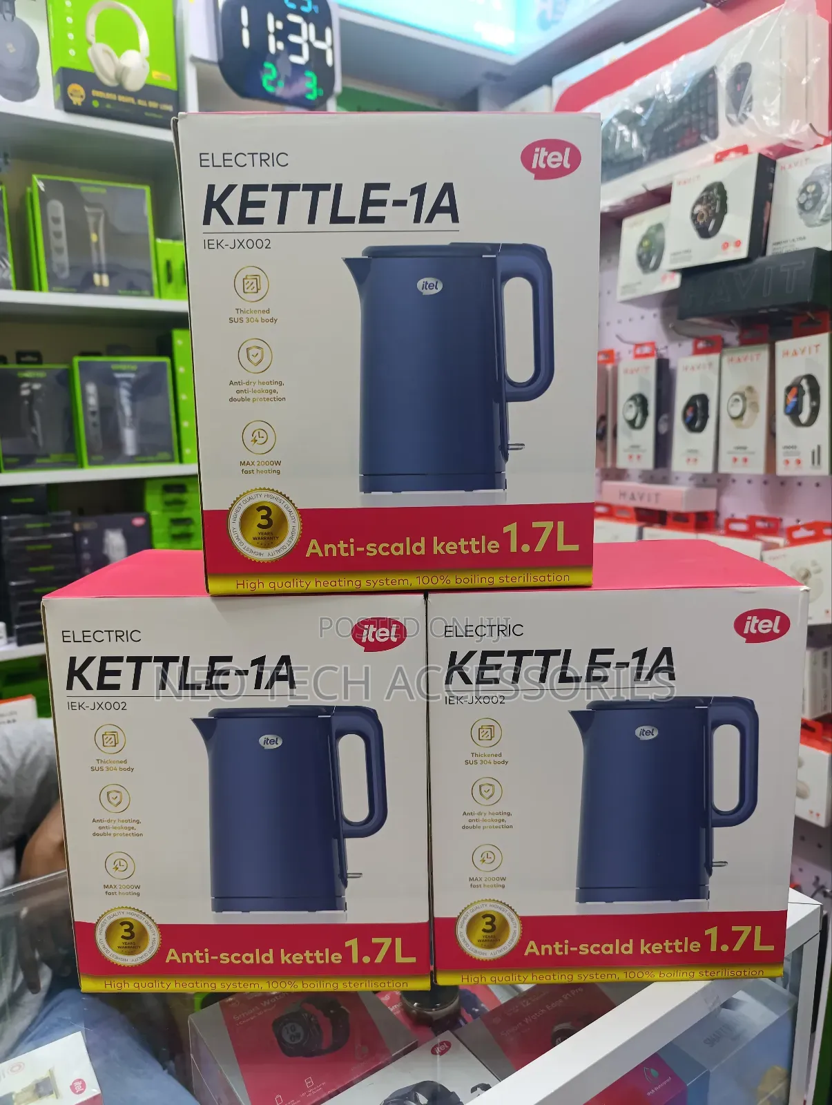 Itel Electric Kettle -1a ( Iek-Jx002) 1.7l
