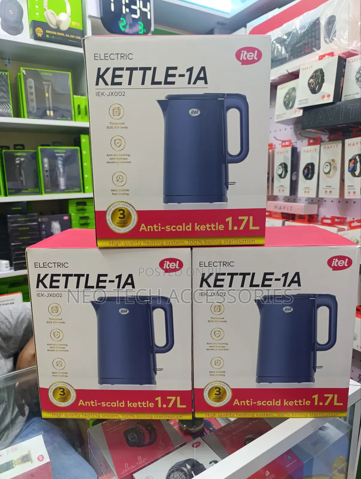 Itel Electric Kettle -1a ( Iek-Jx002) 1.7l