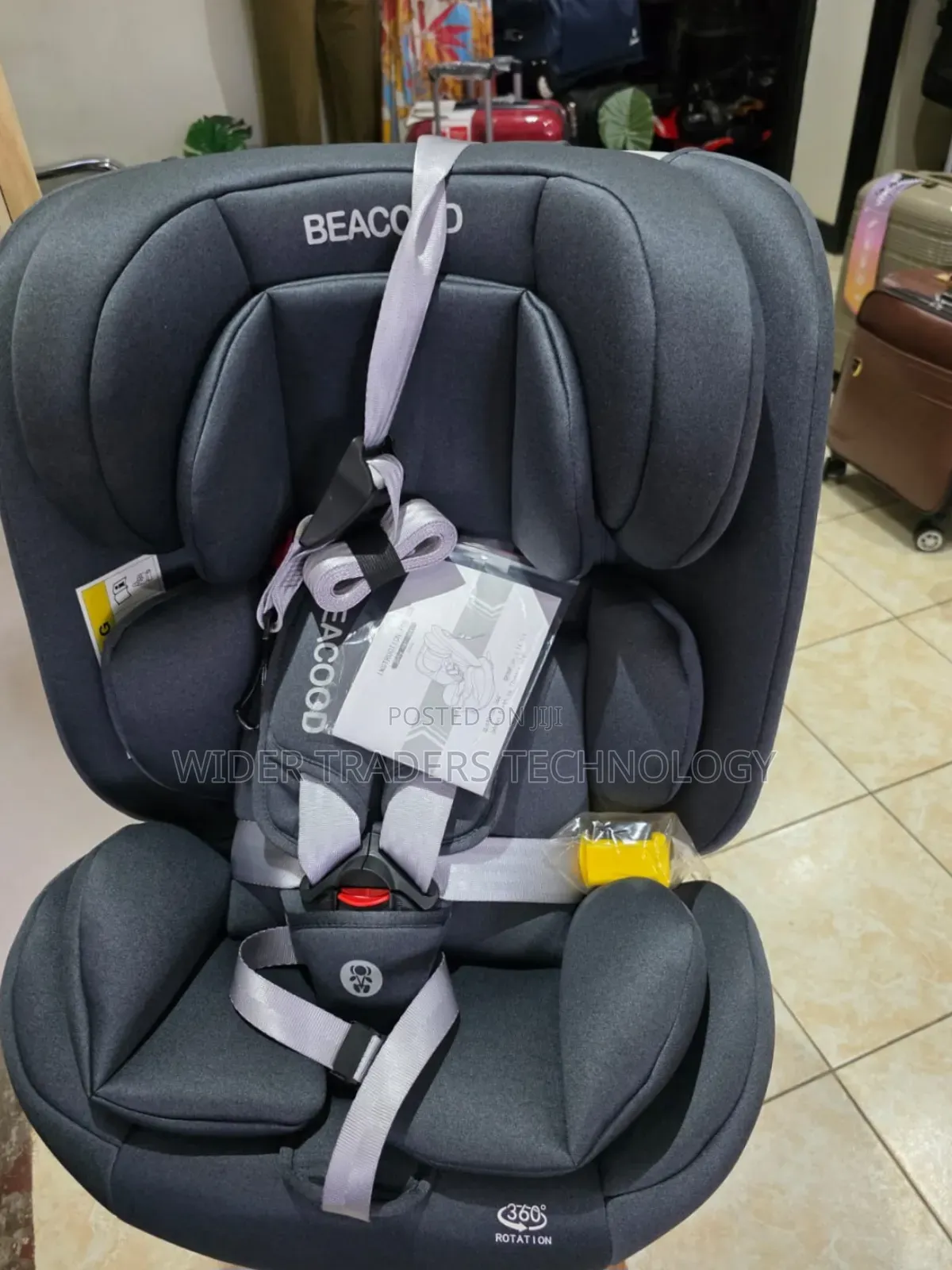Beacood Car Seat/Isofix (Dark Grey, Light Grey)