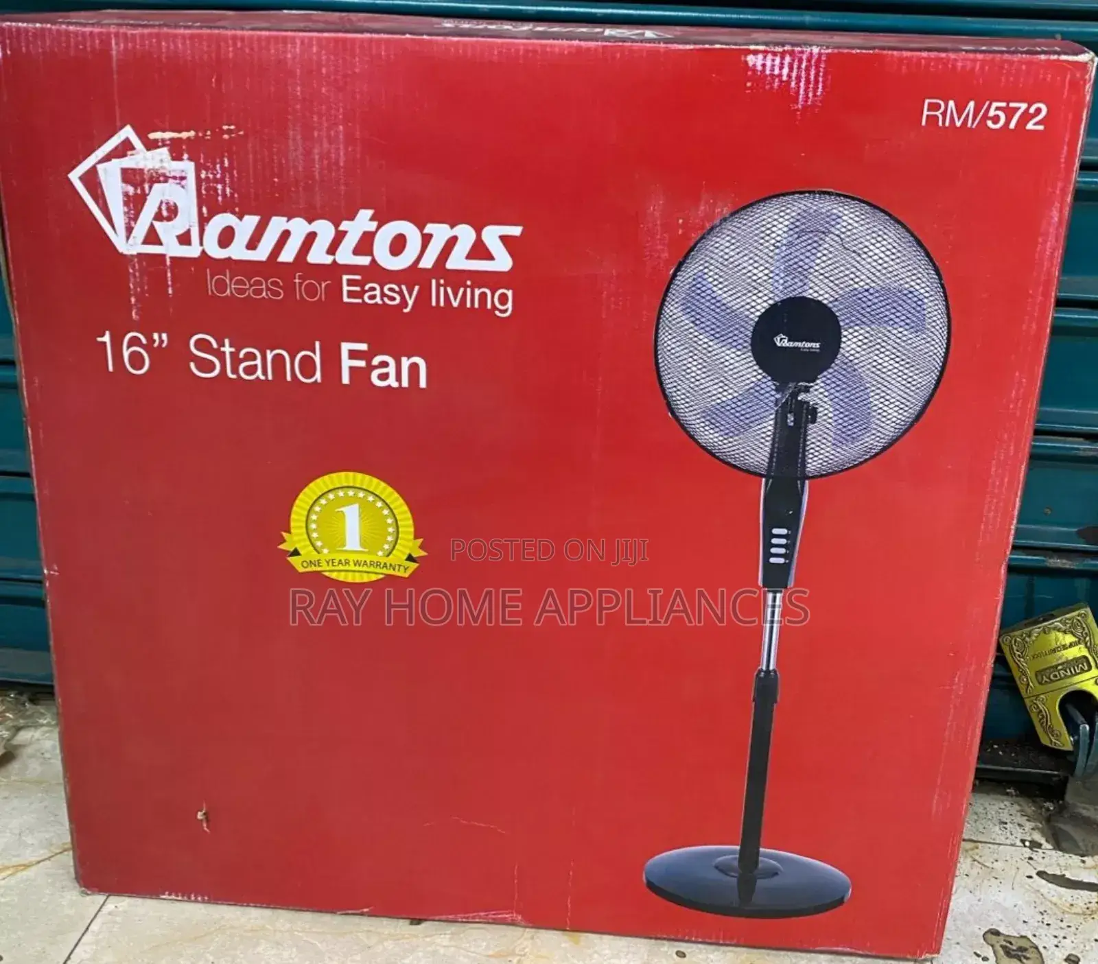 Ramtons Rm/572 - Black Econo Standing Fan - 3 Speed - Black at 