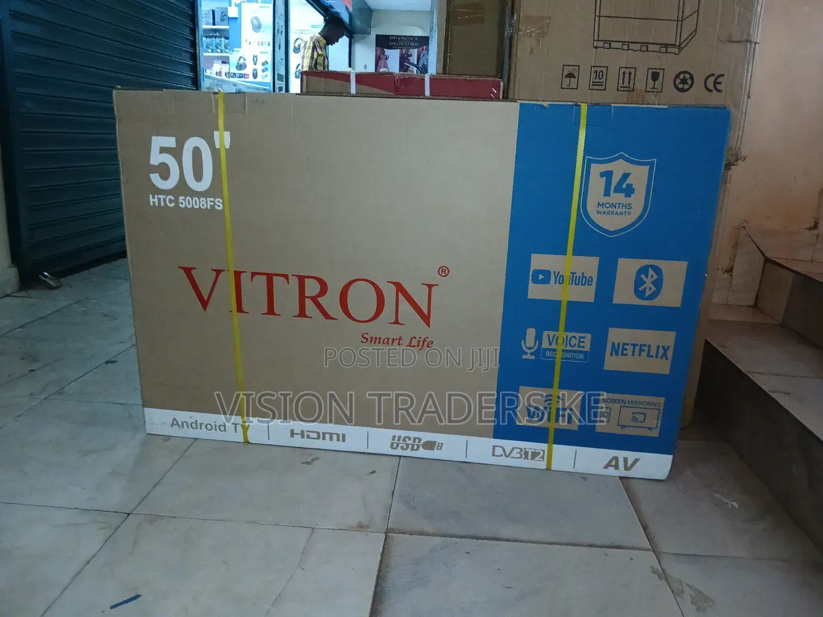 Vitron 50inches Smart Android Qled Frameless Tv With Bluetooth