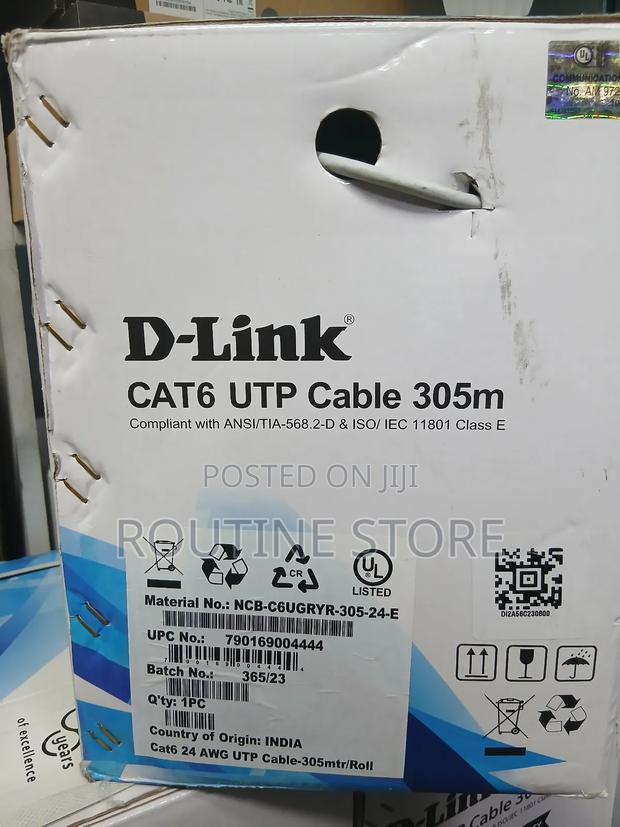 Dlink Cable Cat Indoor Cat 6 Full Copper - main view