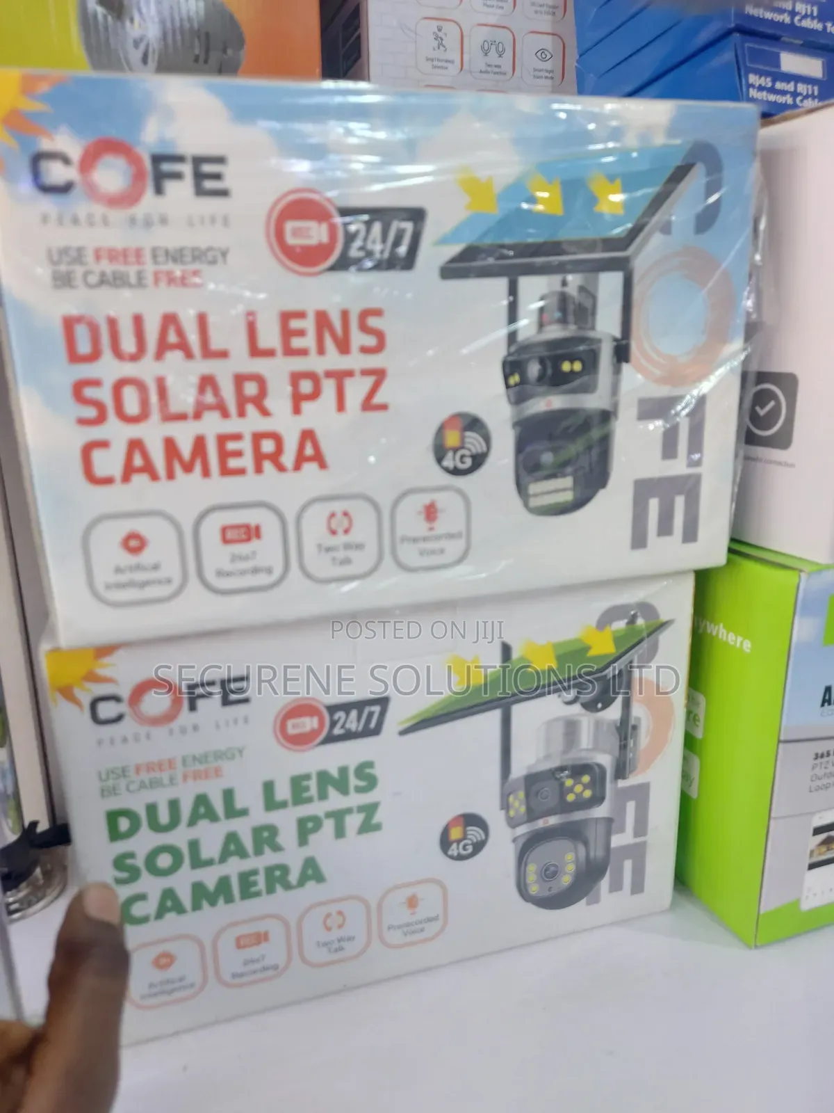 Cofe Cf-4gptsl25-B-Dl 4g Dual Lens Solar PTZ Camera