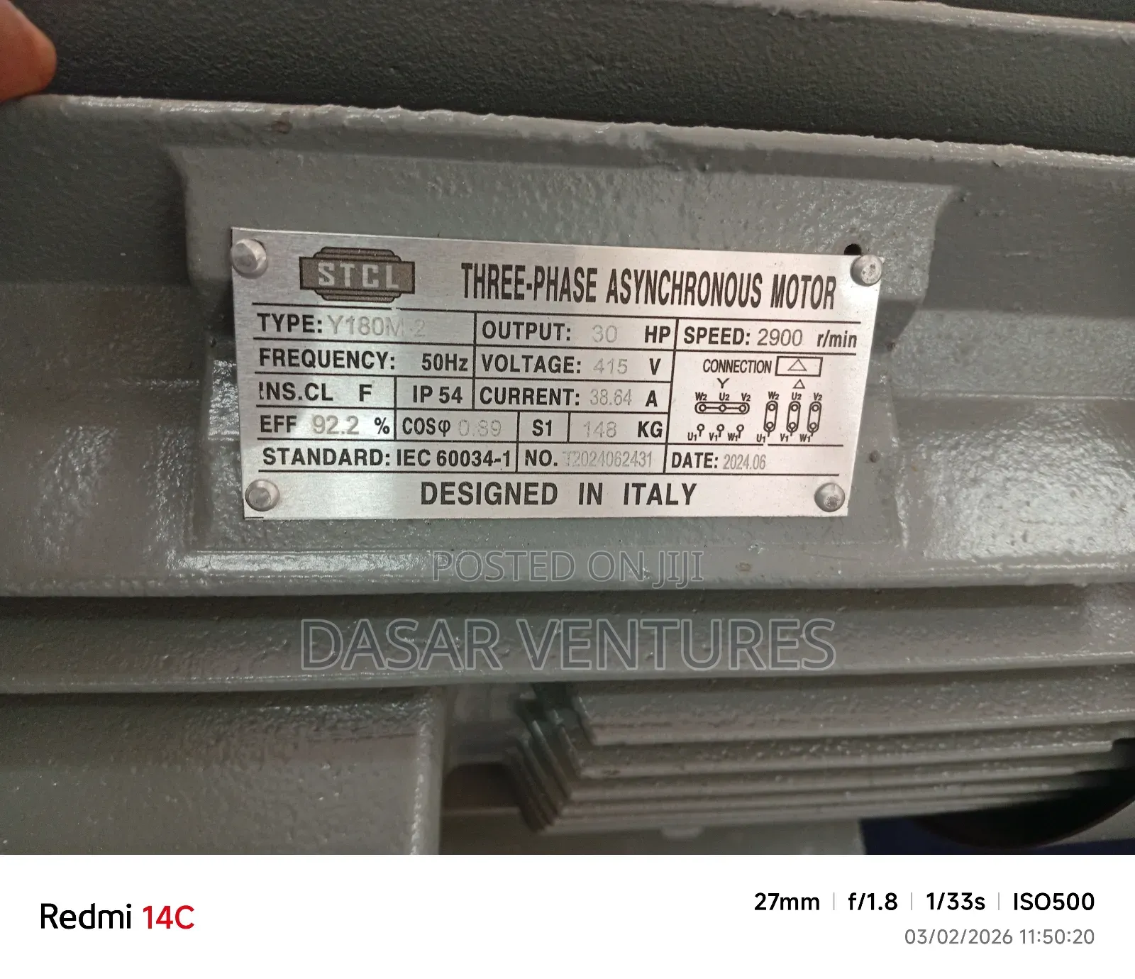 Electric Motor 30hp High Speed