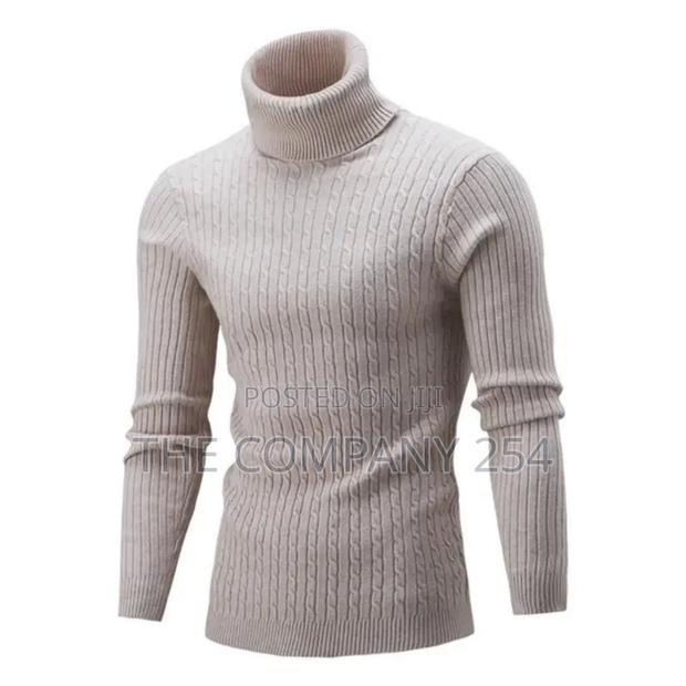 Turtleneck Sweater Color Pullover Machine Washable Knit Pull Neck - thumbnail 3